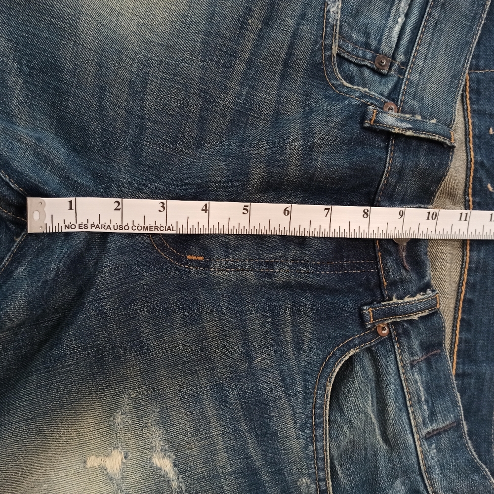 Ralph Lauren Mens Denim & Supply Slim Distressed Patched Blue Denim Jeans  30x32 - Picture 14 of 15
